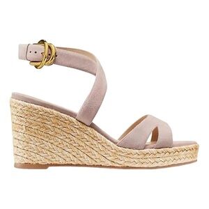 STUART WEITZMAN ZUZU BLUSH SUEDE WEDGES SIZE 7